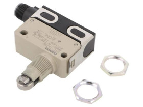 D4E-1A10N Wyłącznik krańcowy z głowicą typu trzpień z metalową rolką Ø11mm, konfiguracją styków NO + NC