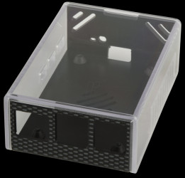 Housing for Raspberry Pi 5, carbon/transparent