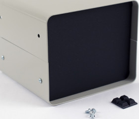 Steel/aluminum enclosure, (L x W x H) 152 x 152 x 127 mm, gray (RAL 7032), IP32, 1401AA