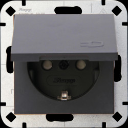 940115001 HK07 - outlet with hinged cover, increased touch protection, ant