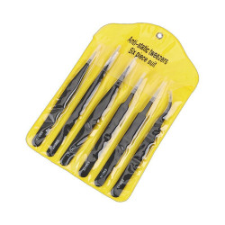 Zestaw pęset ESD antystatycznych 6szt