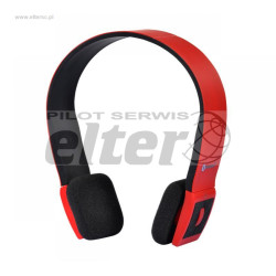 Słuchawki bluetooth QUER czerwone nauszne