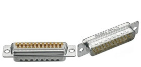 Złącze D-Sub 25-pinowe Męski Proste Montaż na panelu