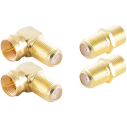 Shiverpeaks BS15-301014 F Connector Gold-Plated F Plug and Socket Set