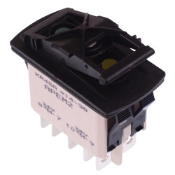 KR45CAKLKG APEM On-(On) Momentary Yellow / Green LED 24V Automotive Rocker Switch DPDT IP68