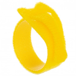 Opaski rzepowe 20x125mm BTB Straps żółte 10szt. do organizacji kabli