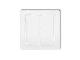 DECO Nadajnik 2-klawiszowy 4-kanałowy z czujnikiem temperatury do systemu Exta Life biały DEL-2 KARLIK