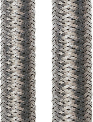 Metal braided sleeve, inner Ø 15 mm, range 12-22 mm, silver, -50 to 250 °C, 1 4050 101 017