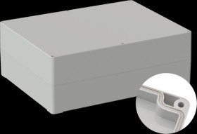 Industrial housing, 300 x 230 x 110 mm, IP65, light gray