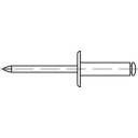 Nity zrywalne z łbem płaskim TOOLCRAFT 160081 500 szt.