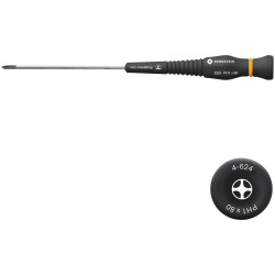 Bernstein 4-624 Screwdriver PH1 80mm ESD Slim Precision Grip Steel Blade