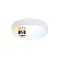 Plafon natynkowy LED 12W, 1050lm, 3CCT, IP20, okrągły, biały, CATALINA HOROZ