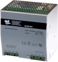 Zasilacz prądu stałego, 3-fazowy, 125x100x126mm, 24-48V, 10A, 340-550VAC, złącze śrubowe, IP20, NCKB1001