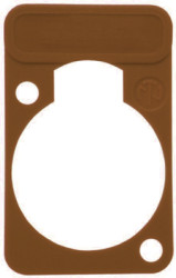 Marking plate, brown for XLR panel socket, DSS-BROWN