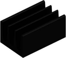 IC heatsink, (L x W x H) 10 x 6.3 x 4.8 mm, 75 K/W, black anodized, 10037133