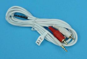 2xWT.RCA-&gt;1xWT.JACK 3,5 ST 2,5mb BIAŁ.VI