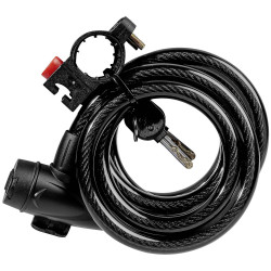 Br&#xFC;der Mannesmann M41156 Steel Cable Lock Black Key Lock Secure &amp; Durable