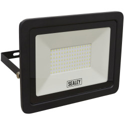 Sealey LED115 Extra Slim Floodlight with Wall Bracket 100W SMD LED