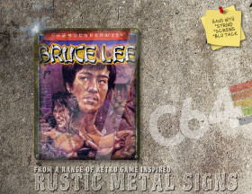 Vintage Looking Commodore 64 Game Bruce Lee Box Artwork Metal Sign [640]
