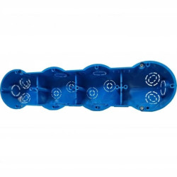 Puszka instalacyjna podtynkowa poczwórna 4x fi:60x46mm głęboka z wkrętami KOPOS