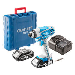 Zakrętarka udarowa akumulatorowa 2x18V Li-Ion 2,5 Ah w walizce 59GP402 GRAPHITE PRO