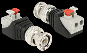 65525 BNC plug &gt; 2-pin terminal block