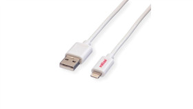 Kabel Roline Lightning Na Usb 2.0 Do Iphonea, Ipoda, Ipada, Biały, 1,8 M