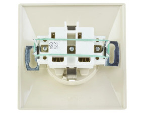 AKCENT Gniazdo pojedyncze z/u Schuko z przesłonami beżowe GP-1ASP/01