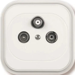 ECO Gniazdo antenowe RTV/SAT białe GAPS-C