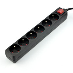 Listwa zasilająca Titanum Esperanza TL140 czarna - 6 gniazd - 3m