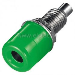 Gniazdo bananowe 4mm 23mm zielone 24.247.4 niklow.