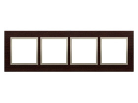 SIMON 54 NATURE Ramka 4 poczwórna Nature-Drewno ZŁOTE WENGE IP20/IP44* DRN4/85 KONTAKT SIMON