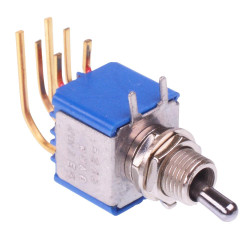5246WWADB16X386 APEM On-On 6.35mm Miniature Toggle Switch DPDT 4A 30VDC