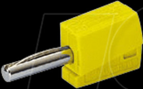 215-511 Banana plug, 4 mm, CAGE CLAMP, yellow
