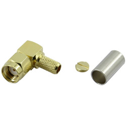 TruComponents 160754 SMA reverse polarity connector Plug, right angle 50 &#x3A9;