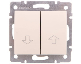 LOGI Łącznik żaluzjowy śrubowy 10AX 250V kremowy 021100103 25137