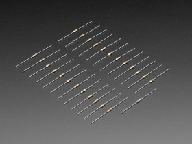 Through-Hole Resistors - 1.0K ohm 5% 1/4W - Pack of 25