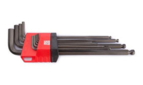 Zestaw kluczy imbusowych Jednostki metryczne, 9 szt. 1.5mm Sześciokątne, typu L, materiał: Stal