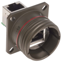 Złącze RJ45 Żeński Złącze RJ45 Montaż na panelu Cat5e Amphenol Socapex, 90° 8-żyłowe