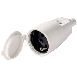 Martin Kaiser 552/kws Mains Socket 250V, Chalk White, IP44, Flexible Cables