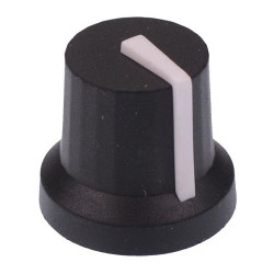 White Soft Touch 6mm D Knob K87MBR