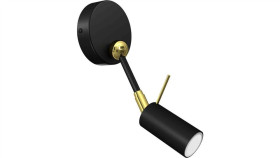 Kinkiet Iris Black/Gold 1X Mini Gu10 Mlp7269 Milagro