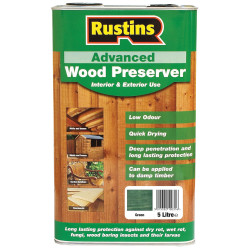 Rustins AWGN5000 Advanced Wood Preserver Green 5 Litre