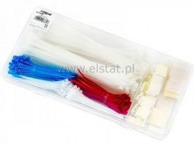 Opaski zacisk. zestaw + podstawki samoprzylepne