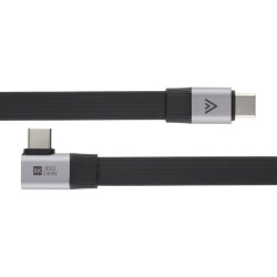 Flat USB-C to USB-C Sideways Right Angle Cable