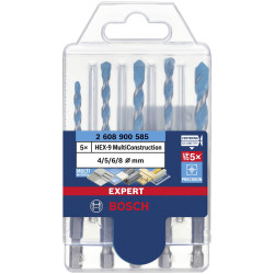 Bosch 2608900585 EXPERT Mult Construction Drill Bit Set 5-piece Precise Drilling