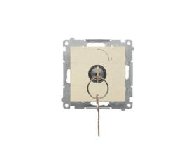 SIMON 55 Wyłącznik na kluczyk 1-biegunowy „0-I” styk N/O 5A 250 V szampański mat TW1K.01/144 KONTAKT SIMON