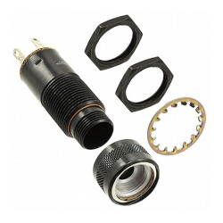 Lampka kontrolna do montażu panelowego, zielona 15.9mm Czarny Dialight