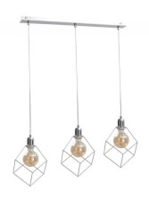 Lampa wisząca loftowa 3xE27 RUBEN SILVER