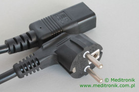 Kabel zasilający długość 1.8m wtyk Unischuko na gniazdo IEC C19